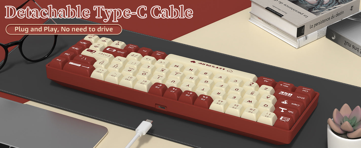 Wired Mechanical Gaming Keyboard Hot-Swappable RGB Rainbow