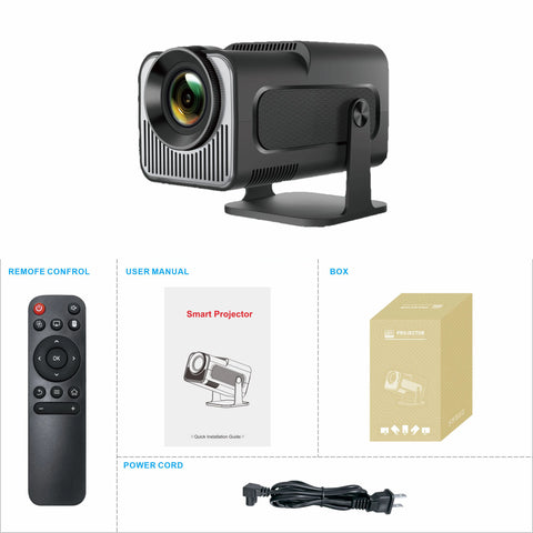 Mini Newly Native 720P Supoort 4K, Android 11 Projector