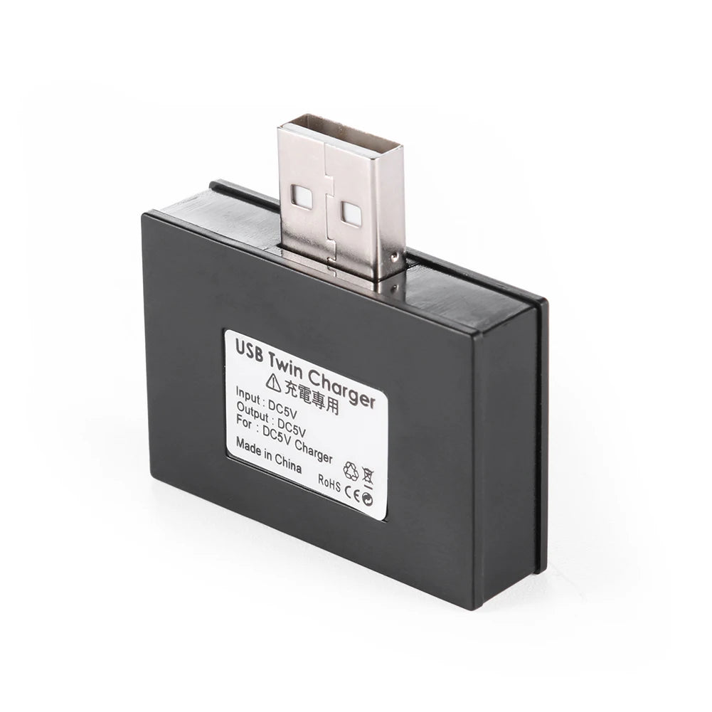 USB2.0 Male to Twin Charger Dual 2 Port USB Splitter Hub Adapter