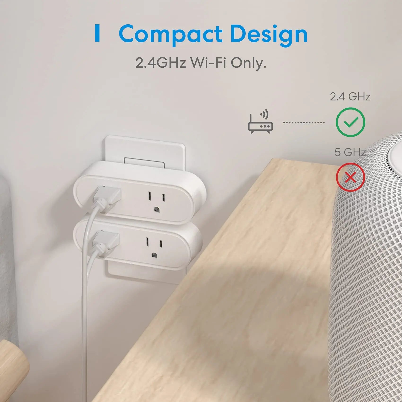 Meross HomeKit 2 In 1 WiFi Dual Smart Plug Outlet US Smart Socket