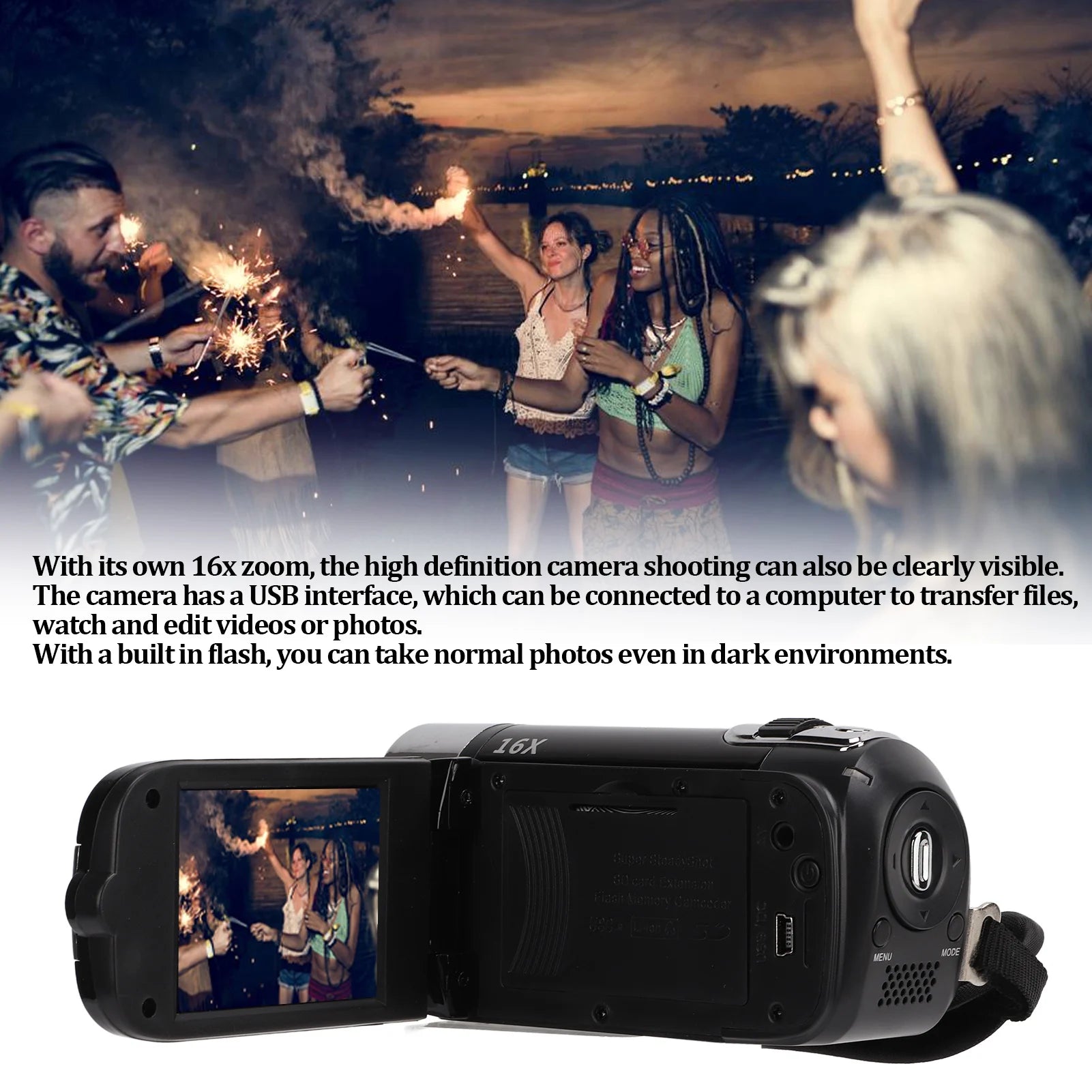 Digital Video Camcorder Portable Full HD  Digital Camcorders for Kids