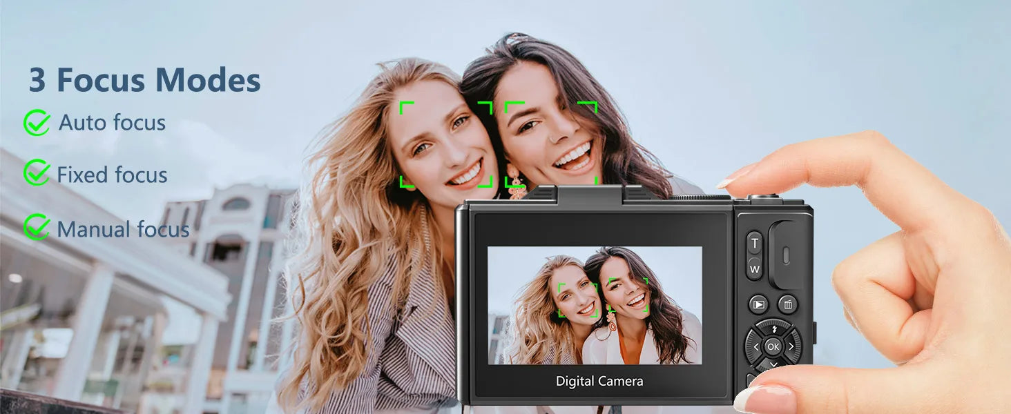 4K compact digital photography camera, 18x zoom video recorder