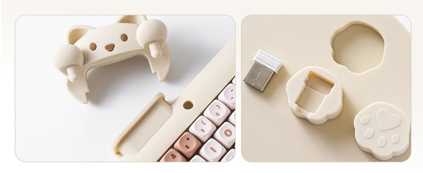 Wireless Gaming Keyboard Hi-Fi Cute Cat Custom RGB Keyboard