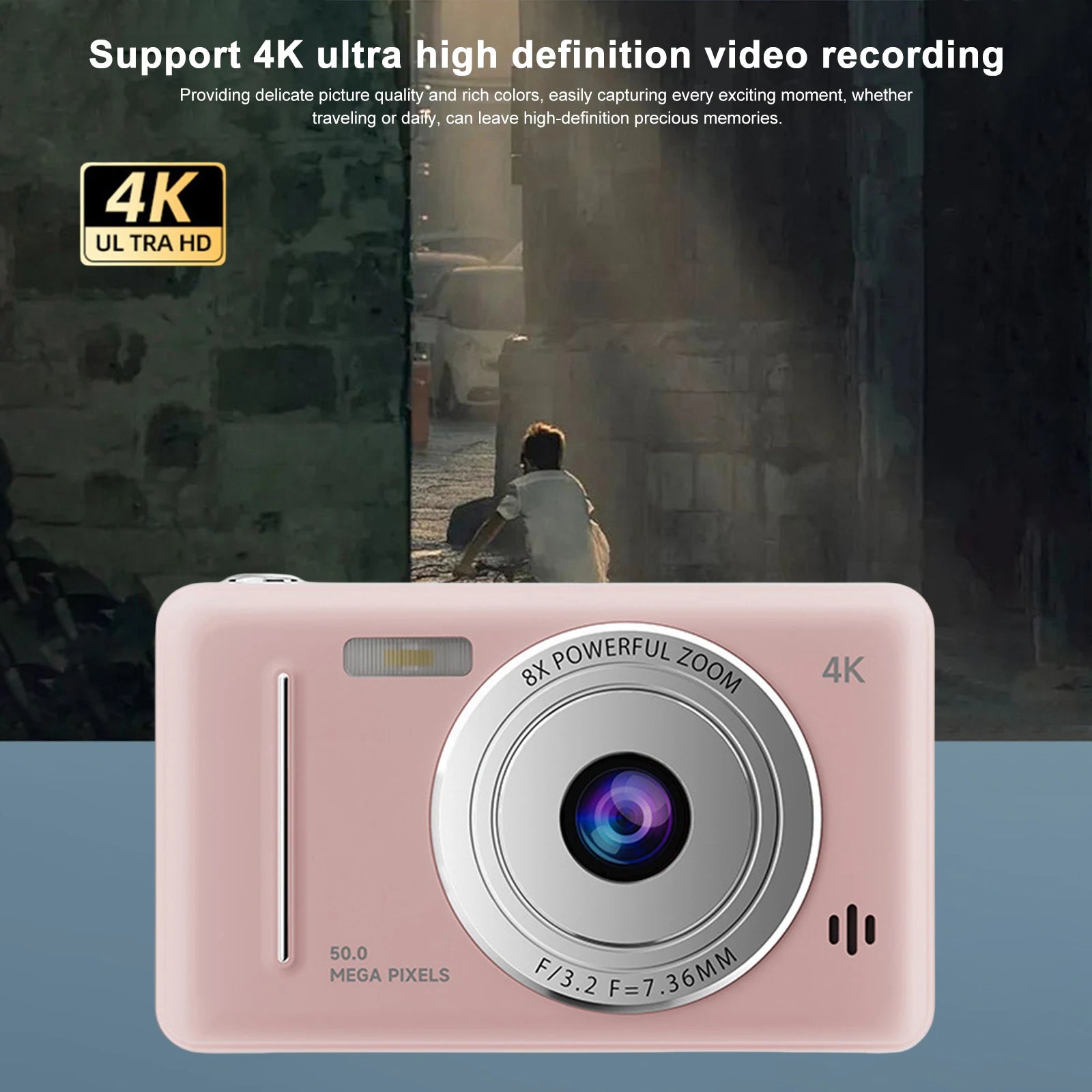 4K Ultra HD Digital Camera Auto Focus Dual Lens Flash Cameras