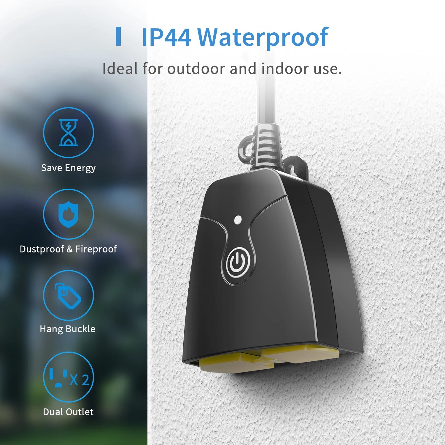 Meross HomeKit US Smart Outdoor Plug MSS620B WiFi Outlet Sockets