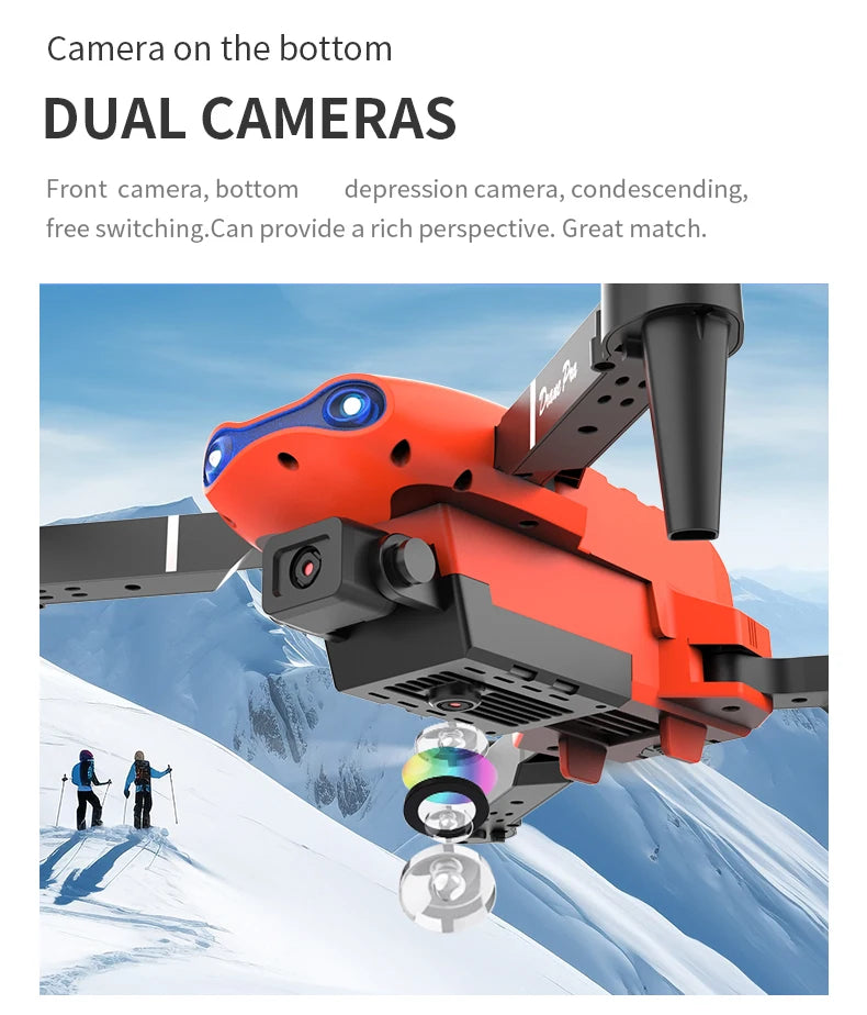 E99 PRO Drone with Flash Professional HD Dual Camera WIFI Quadcopter