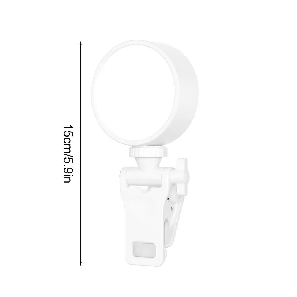 LED Mobile Phone Selfie Light Clip-On Lamp Portable USB Charge