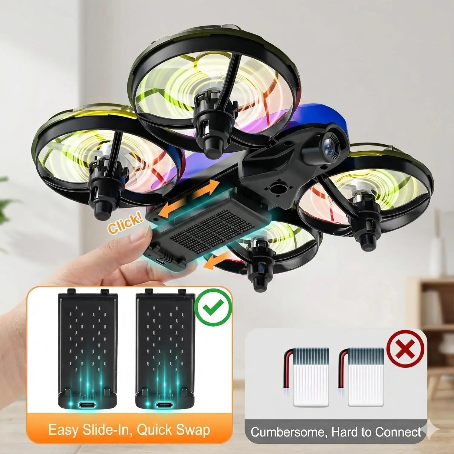 Kids Camera Drone with Altitude Hold Mini Quadcopter Toy