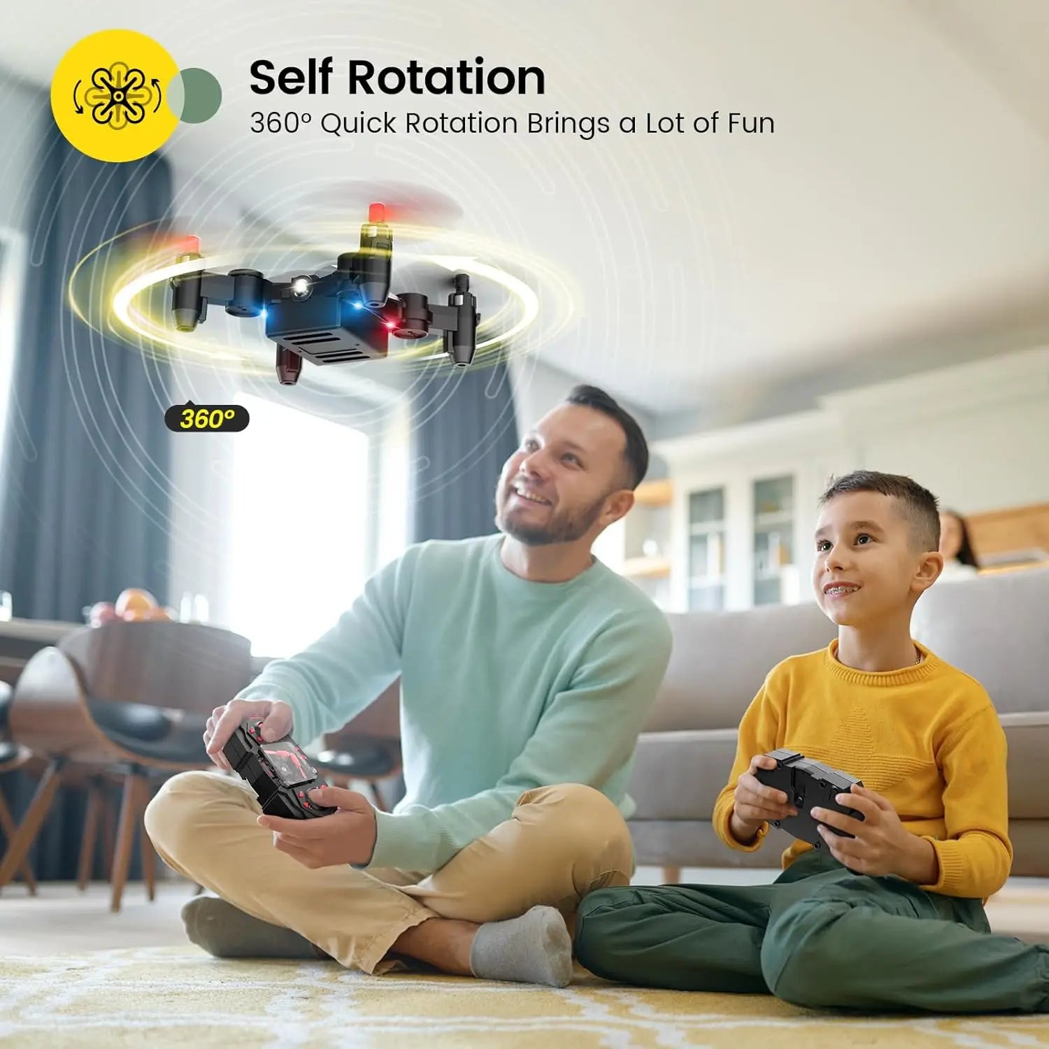 Foldable Mini Nano RC Drone for Kids Gift with Altitude Hold 3D Flips