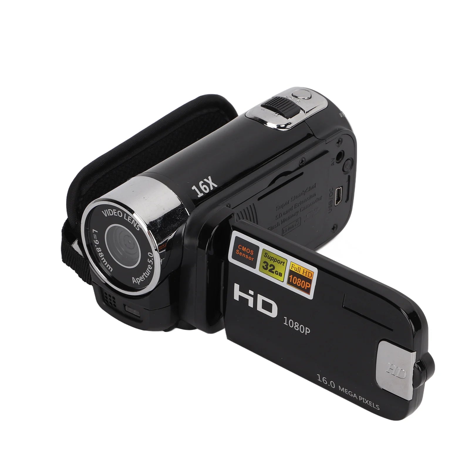 Digital Video Camcorder 16MP Color Screen 270° Rotation