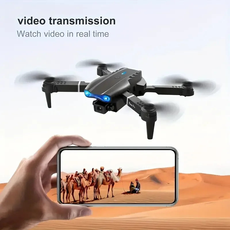 E99 PRO Drone with Flash Professional HD Dual Camera WIFI Quadcopter