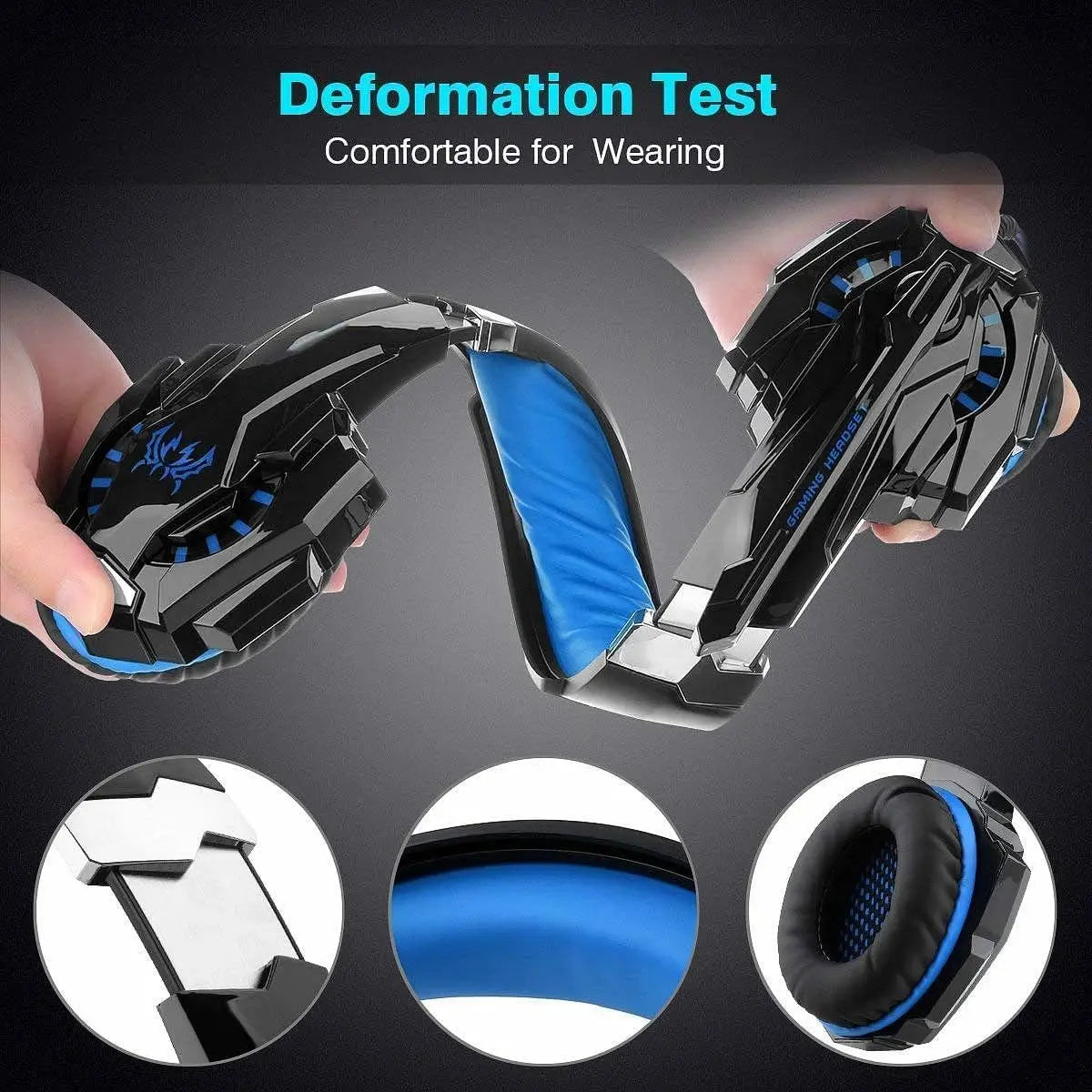 Gaming Voice Changer Headset with Mic LED Over-Ear Headphones
