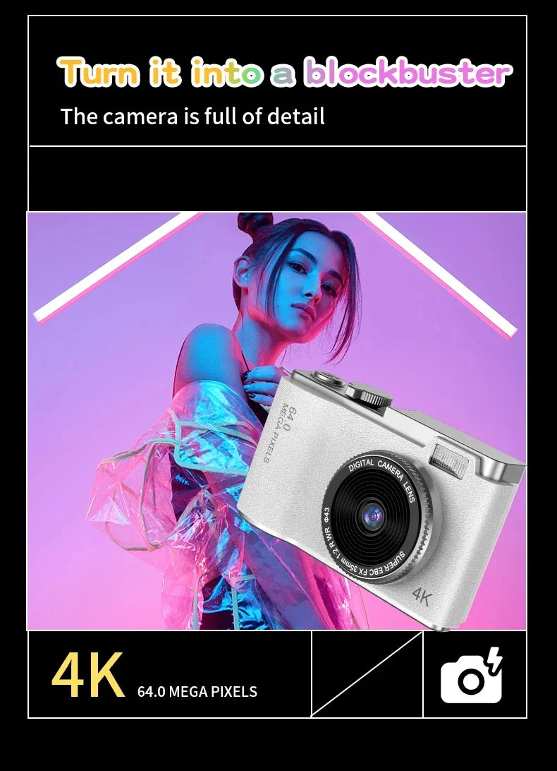 Digital Camera 4K HD Camera 48MP Autofocus Vlogging Camera