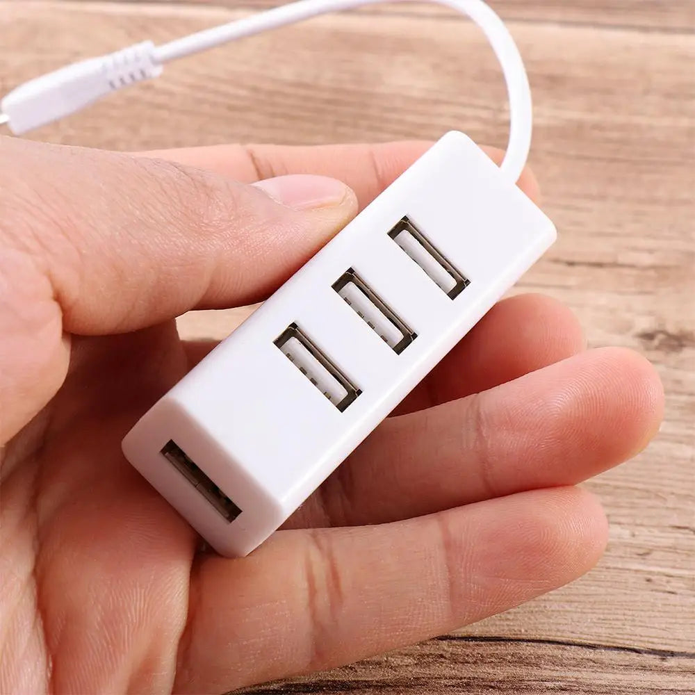 USB 2.0 Universal Micro USB 4 Ports OTG Hub Converter Adapter