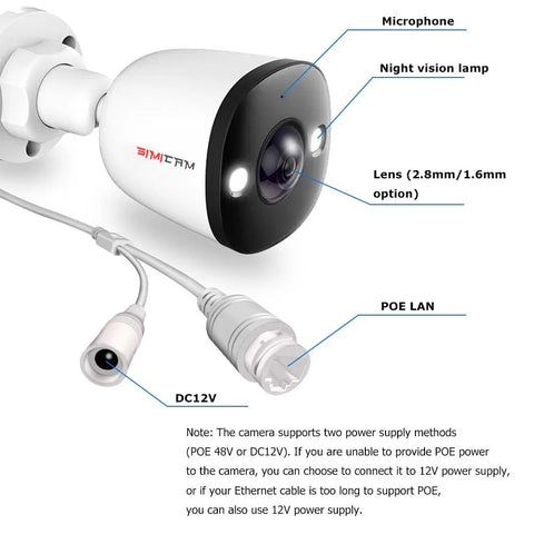 Security Camera Outdoor with Audio Color Night Vision