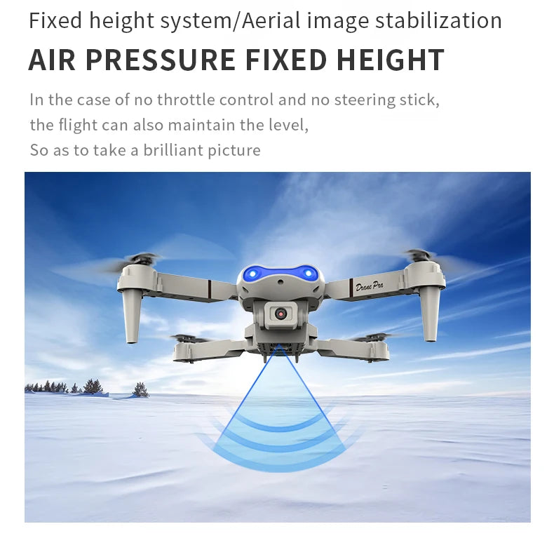 E99 PRO Drone with Flash Professional HD Dual Camera WIFI Quadcopter
