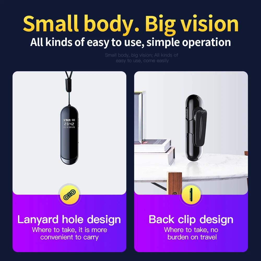 Camera Occulta Wide View Angle Portable Small Necklace Camera