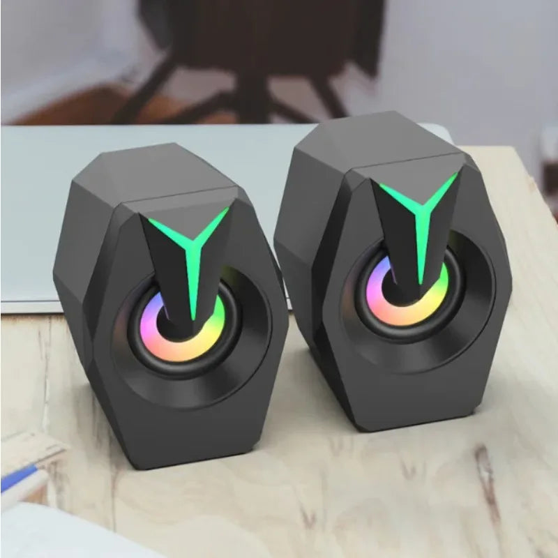 Black Mini USB Powered Wired 2.0 Gaming Music Speaker