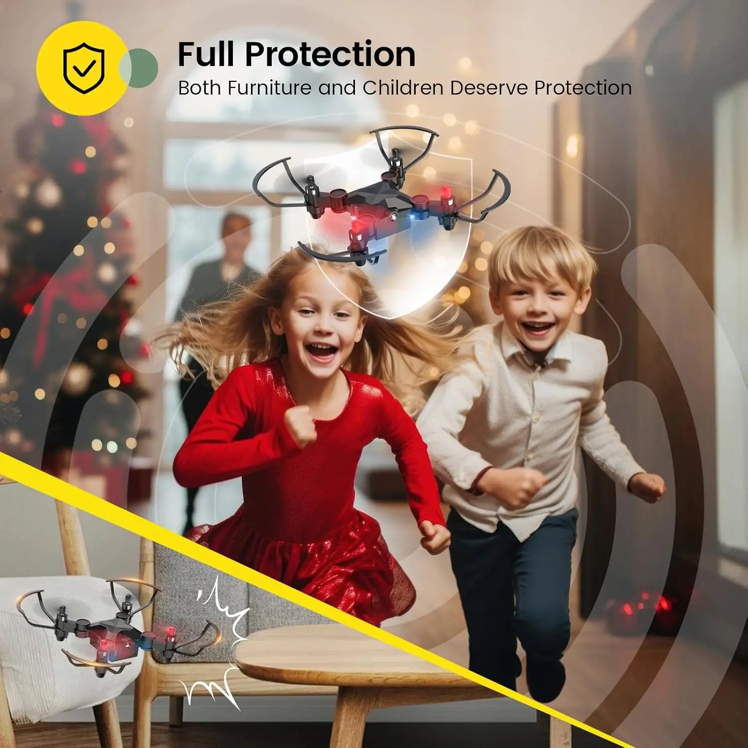 Foldable Mini Nano RC Drone for Kids Gift with Altitude Hold 3D Flips
