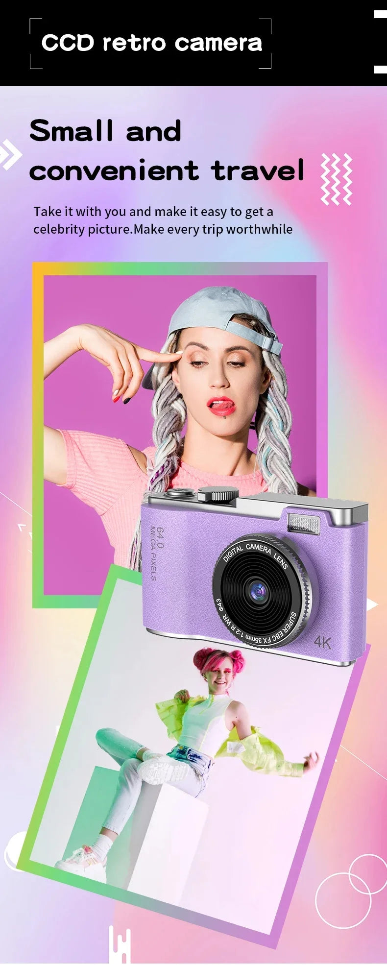 Digital Camera 4K HD Camera 48MP Autofocus Vlogging Camera