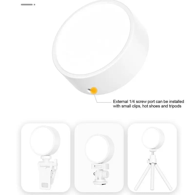 LED Mobile Phone Selfie Light Clip-On Lamp Portable USB Charge