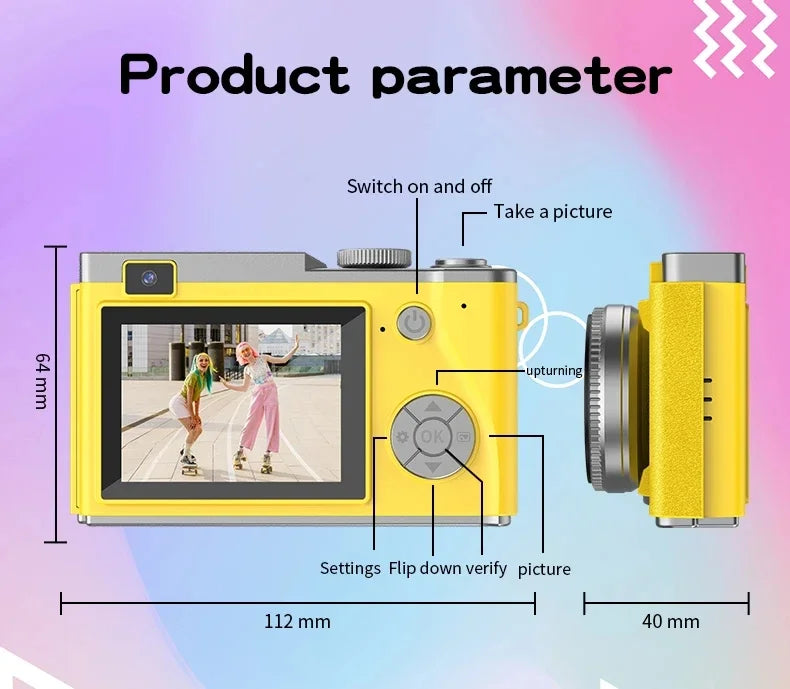Digital Camera 4K HD Camera 48MP Autofocus Vlogging Camera