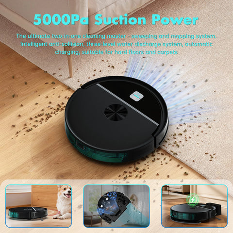 Omeser New Robot Vacuum Cleaner 5000Pa Automatic Charging