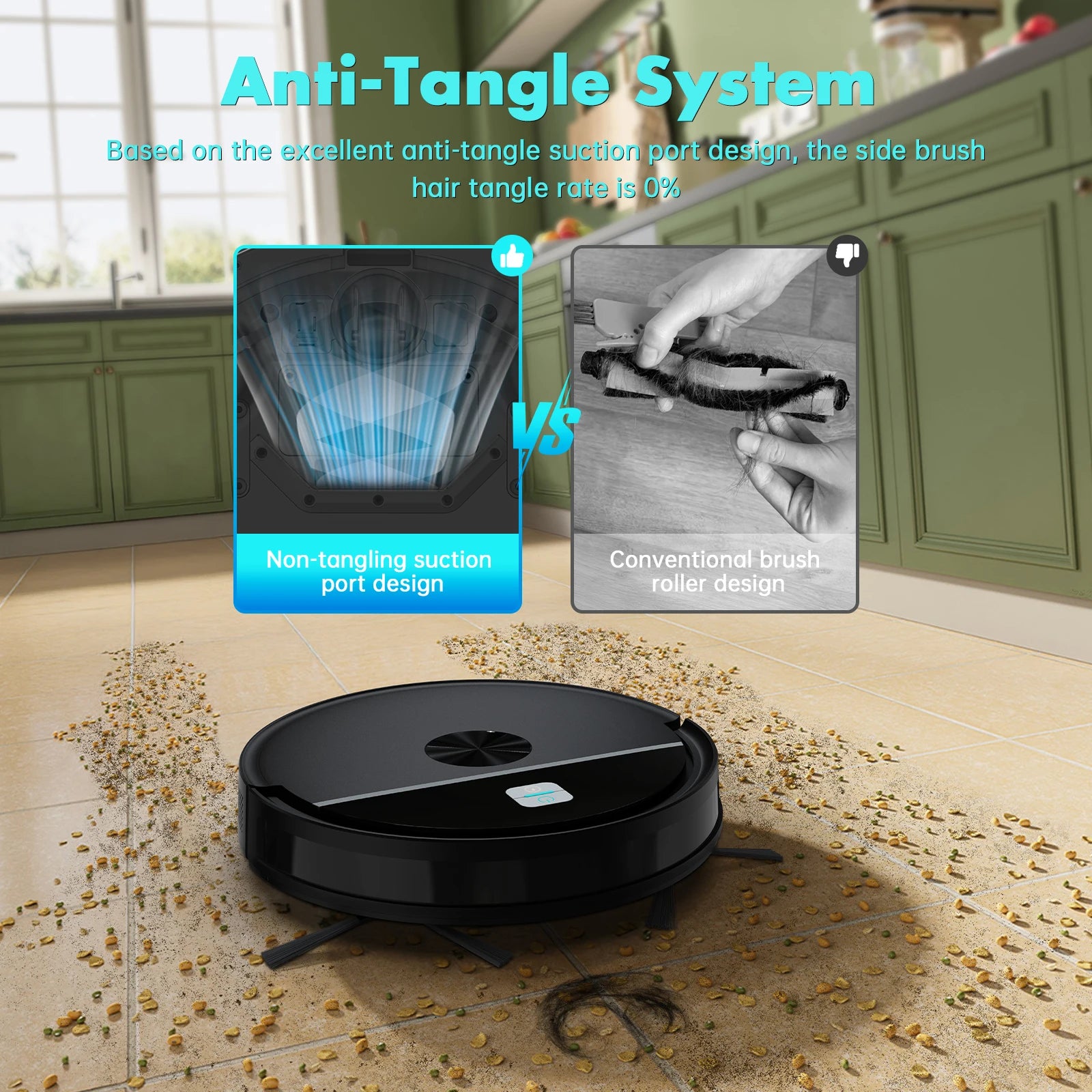 Omeser New Robot Vacuum Cleaner 5000Pa Automatic Charging