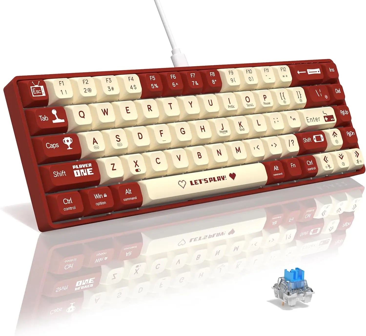 Wired Mechanical Gaming Keyboard Hot-Swappable RGB Rainbow
