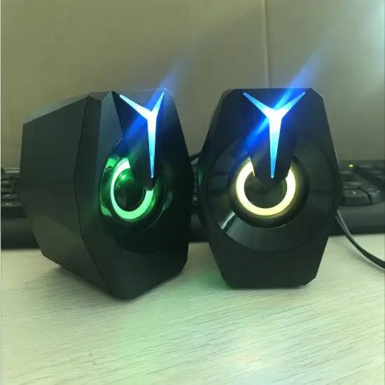 Black Mini USB Powered Wired 2.0 Gaming Music Speaker