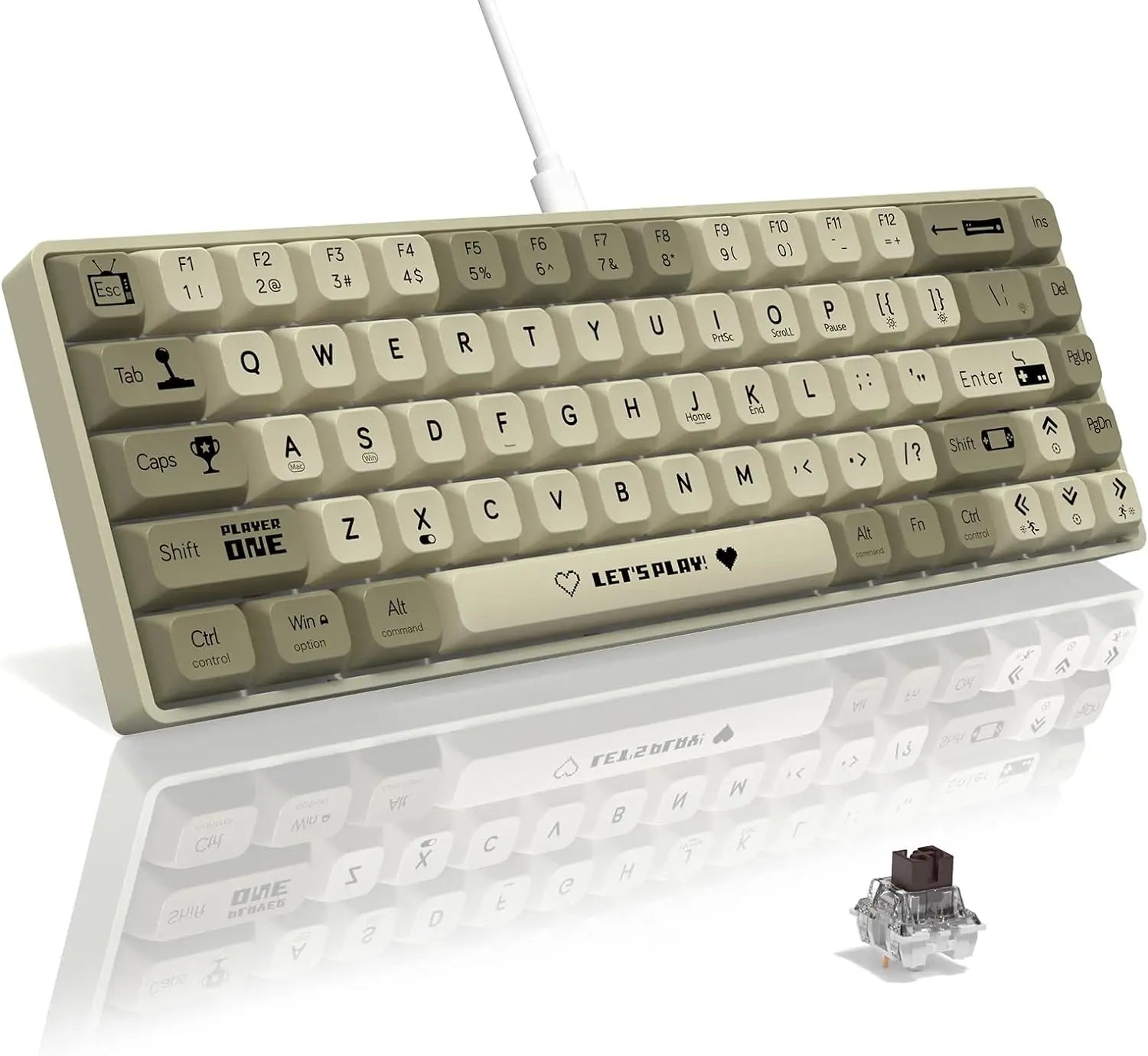 Wired Mechanical Gaming Keyboard Hot-Swappable RGB Rainbow