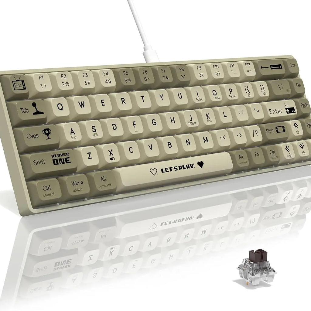 Wired Mechanical Gaming Keyboard Hot-Swappable RGB Rainbow