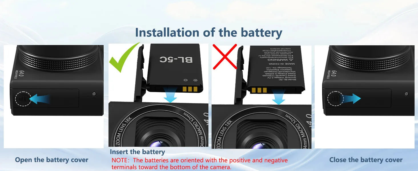 4K compact digital photography camera, 18x zoom video recorder