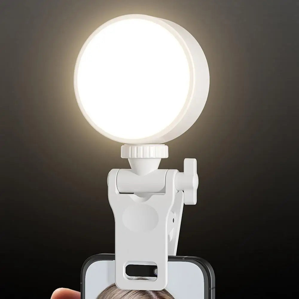 LED Mobile Phone Selfie Light Clip-On Lamp Portable USB Charge