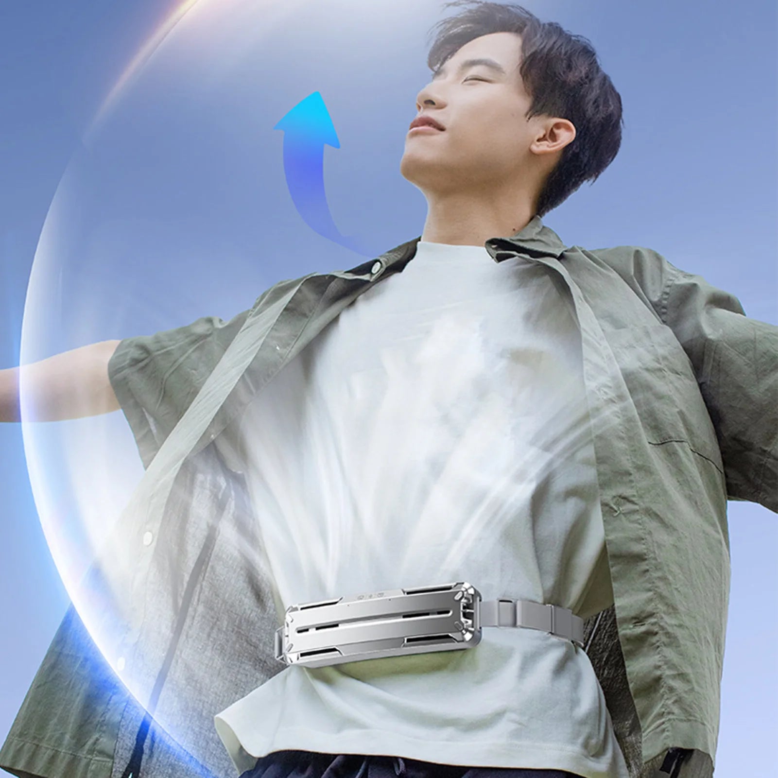 Portable Waist Fan Lightweight Powerful ABS Stylish Waist Cooling Fan