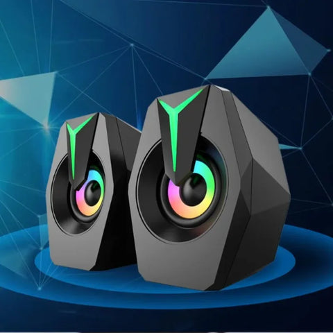 Black Mini USB Powered Wired 2.0 Gaming Music Speaker