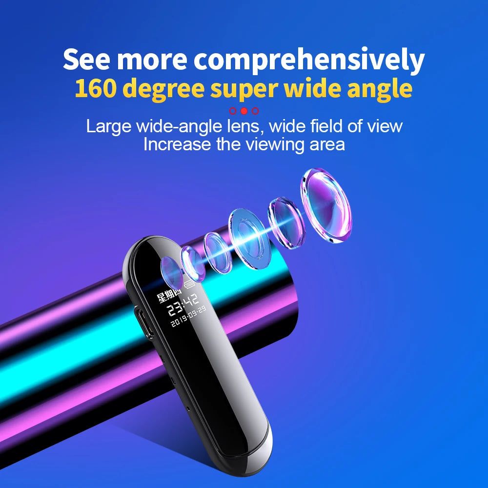 Camera Occulta Wide View Angle Portable Small Necklace Camera