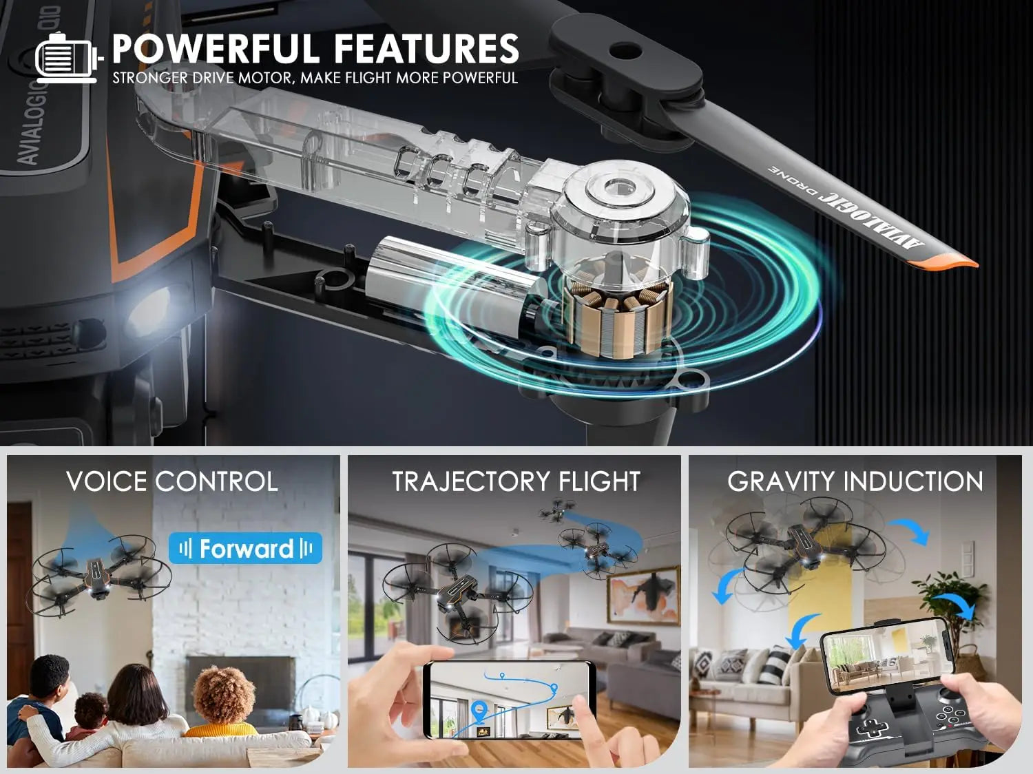 Mini Drone with Camera for Kids Remote Control Helicopter Toy