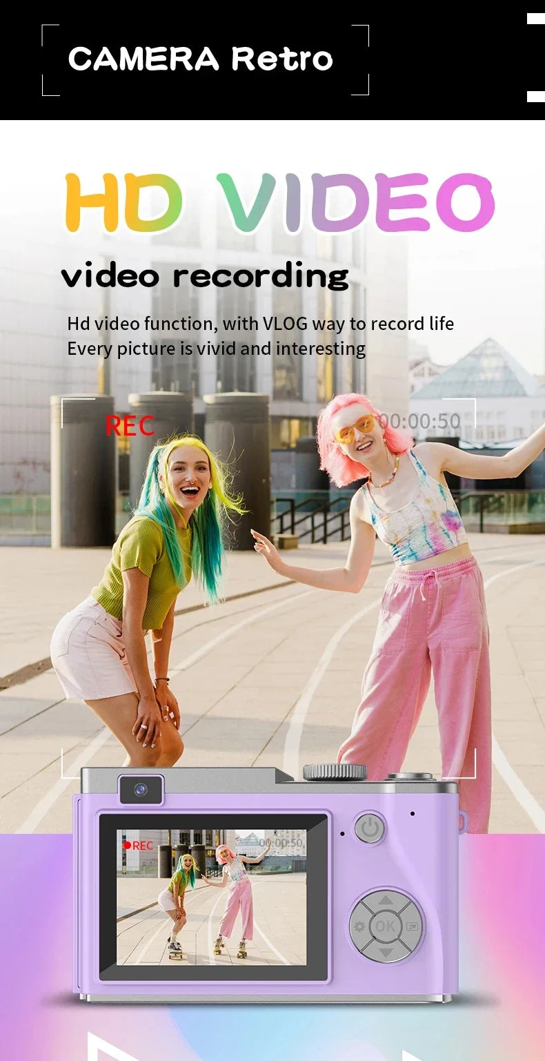 Digital Camera 4K HD Camera 48MP Autofocus Vlogging Camera