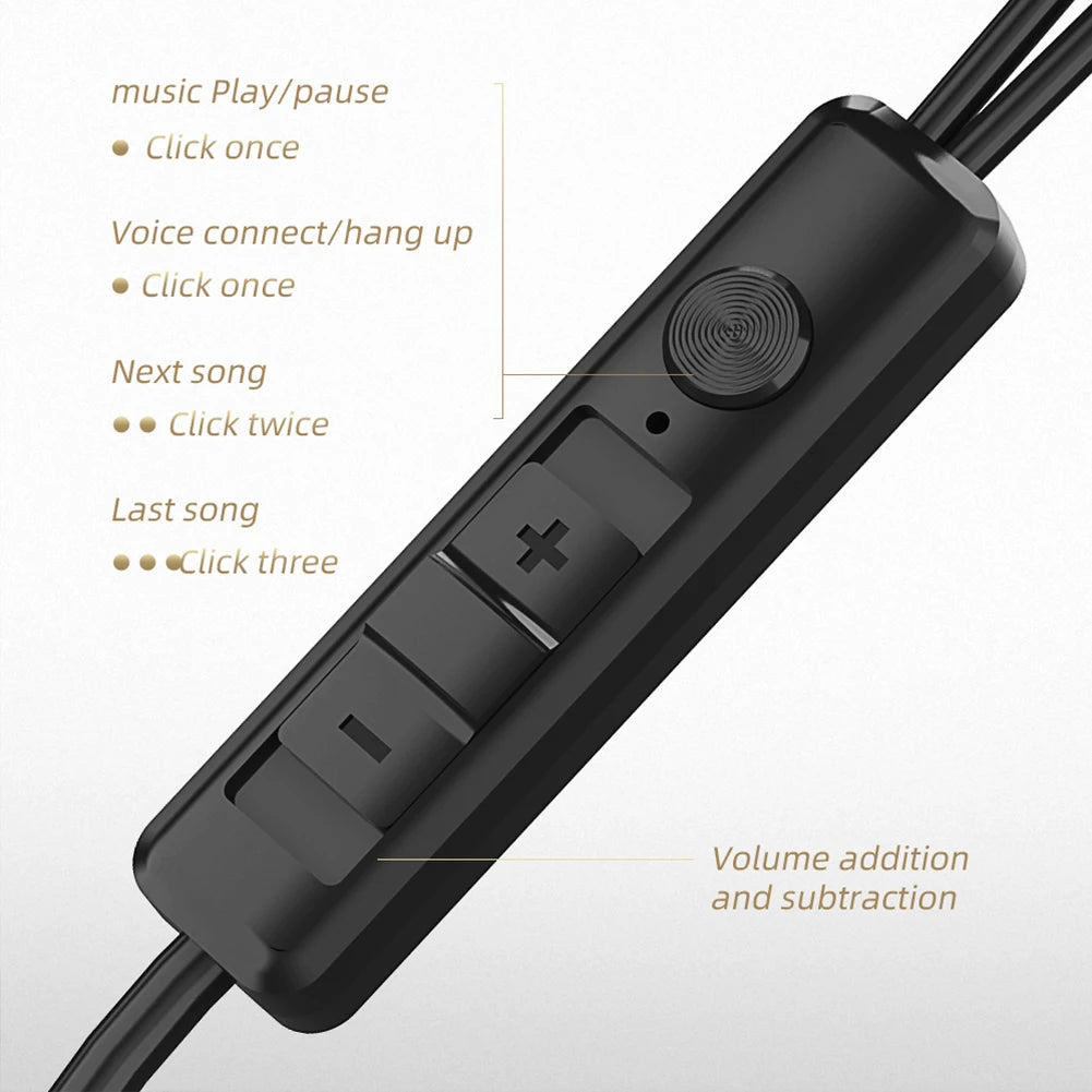 Wired Headphones With Microphone Remote Control Earphones