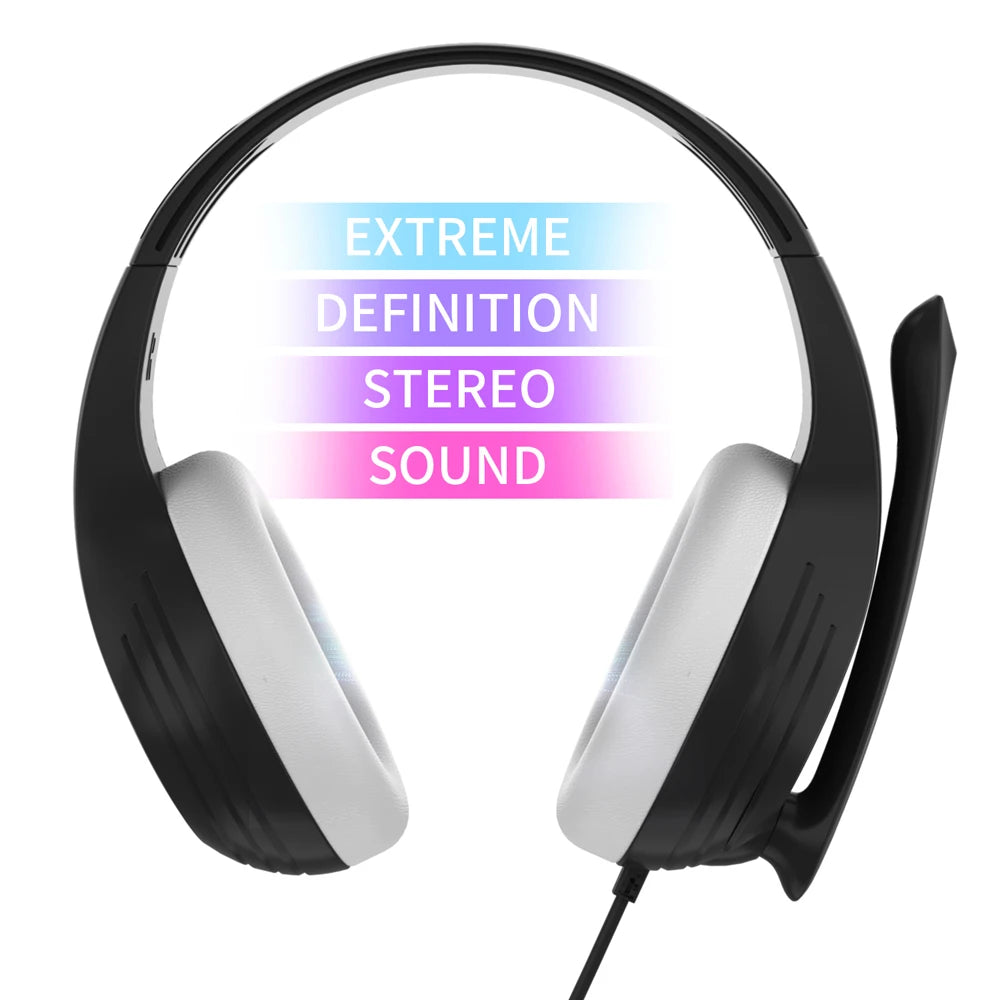 Wired Over Ear Headphones with Mic Noise Cancelling for Gaming