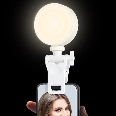 LED Mobile Phone Selfie Light Clip-On Lamp Portable USB Charge