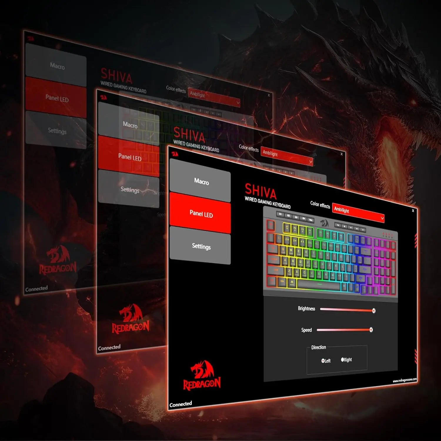 Redragon K515 Shiva RGB Membrane Gaming 98 Keys Keyboard