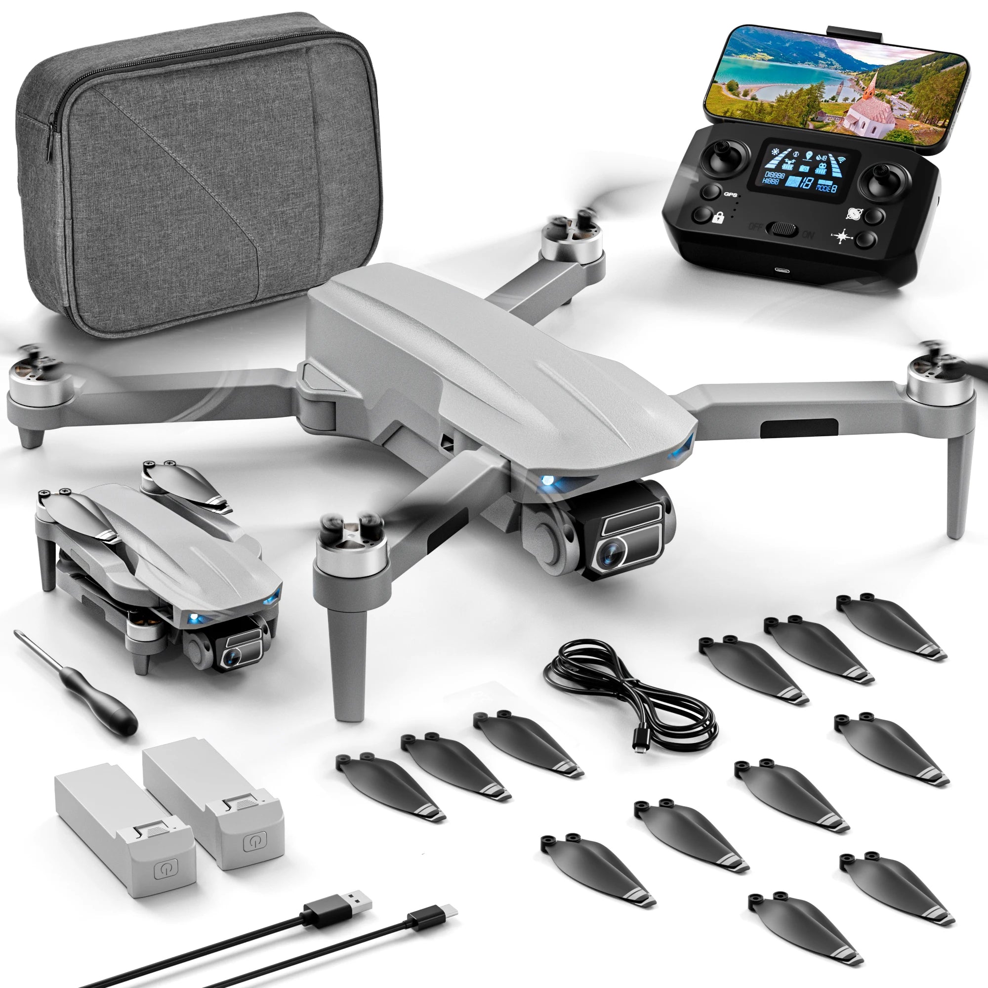 NBD Drone with Camera 4K for Adults Easy GPS Quadcopter