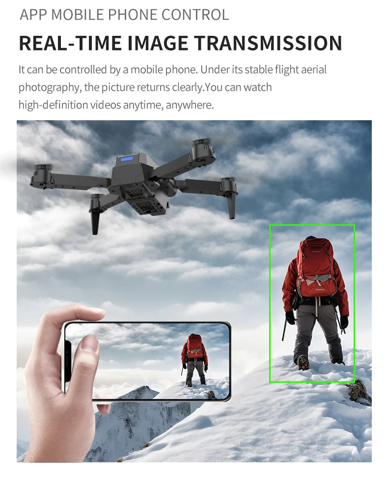 E99 PRO Drone with Flash Professional HD Dual Camera WIFI Quadcopter