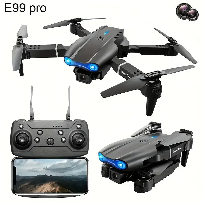 E99 PRO Drone with Flash Professional HD Dual Camera WIFI Quadcopter