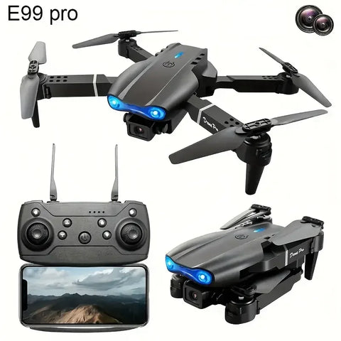 E99 PRO Drone with Flash Professional HD Dual Camera WIFI Quadcopter