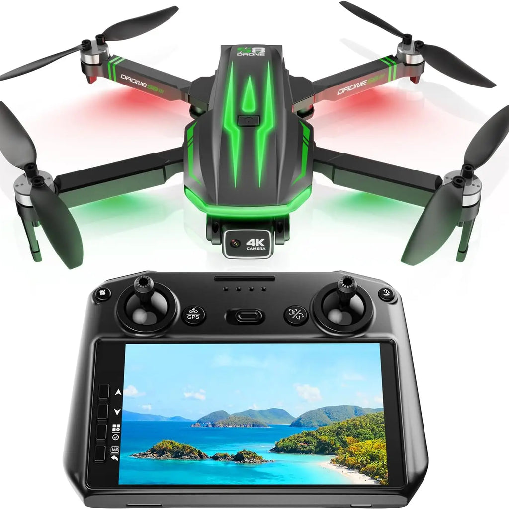 4K Camera Drone with Screen Controller 60 Min Flight Time A Return
