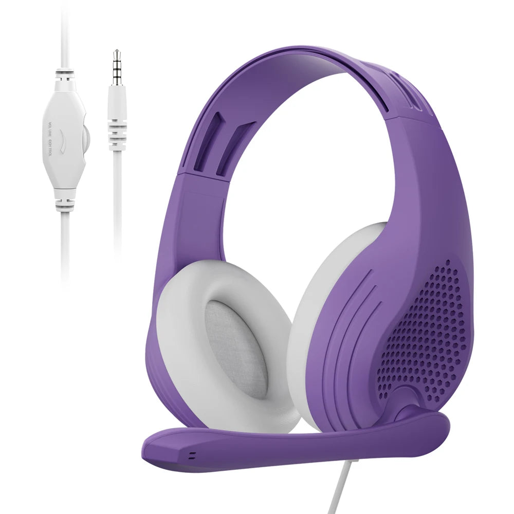 Wired Over Ear Headphones with Mic Noise Cancelling for Gaming