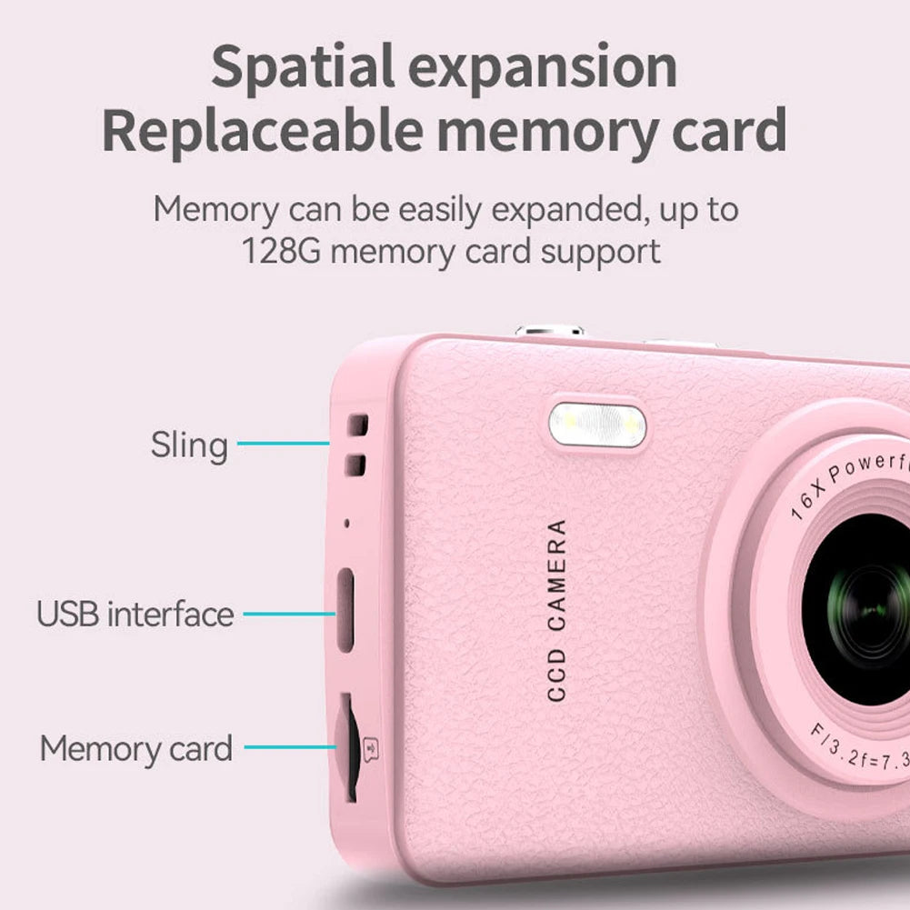 2.8Inch HD Screen Mini Digital Photo Camera TYPE-C Charging